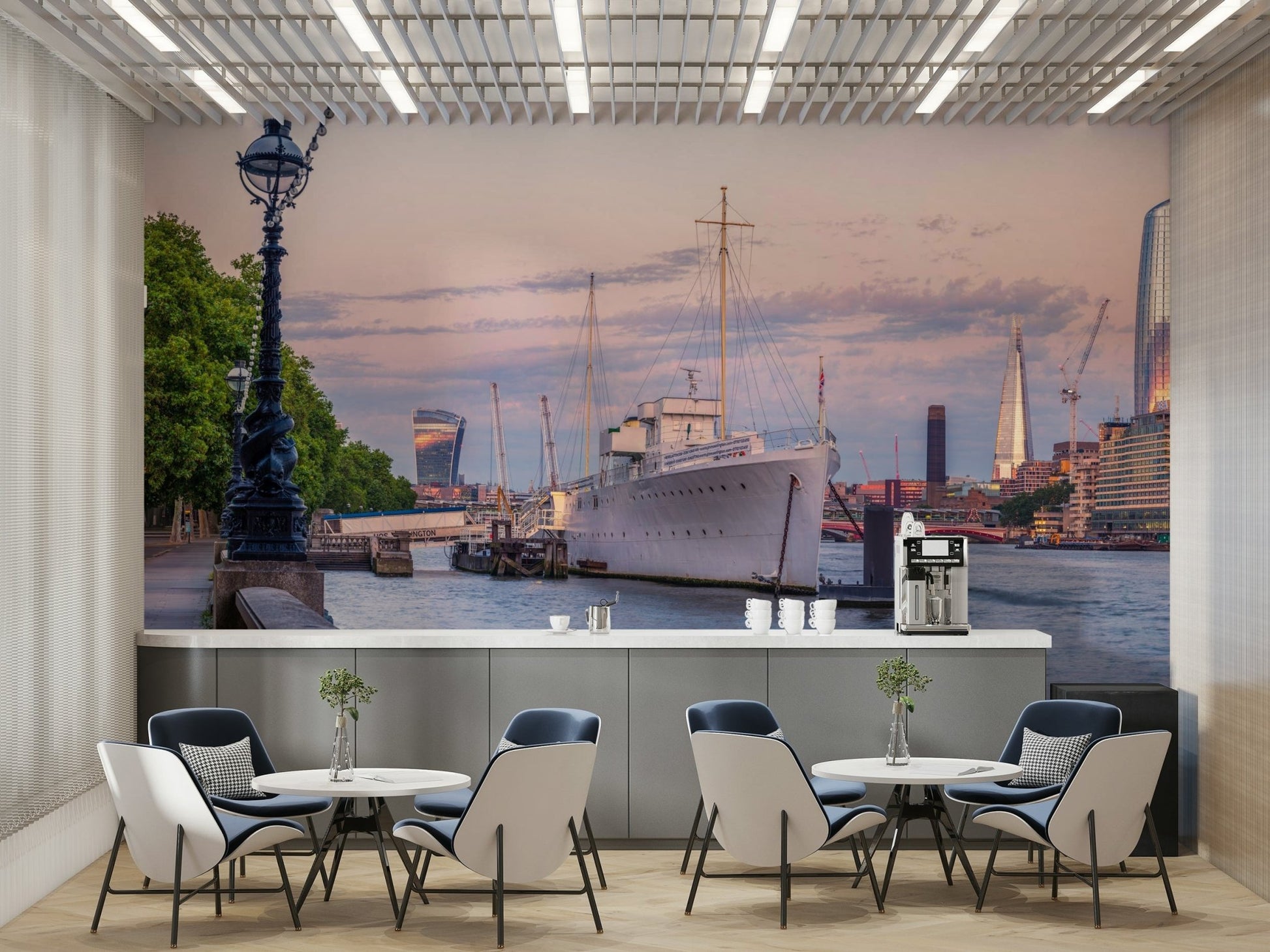 Evening London view wall mural

