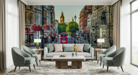 London Calling vintage urban vista wallpaper display bright light.