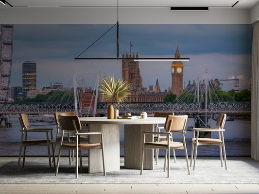 The wallpaper for walls being admired in a home.

