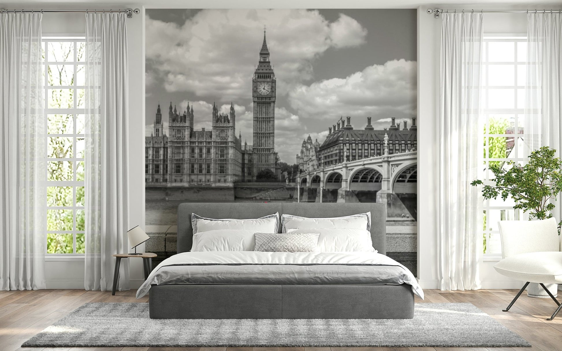 Houses Parliament view London in Bloom wallpaper design feature