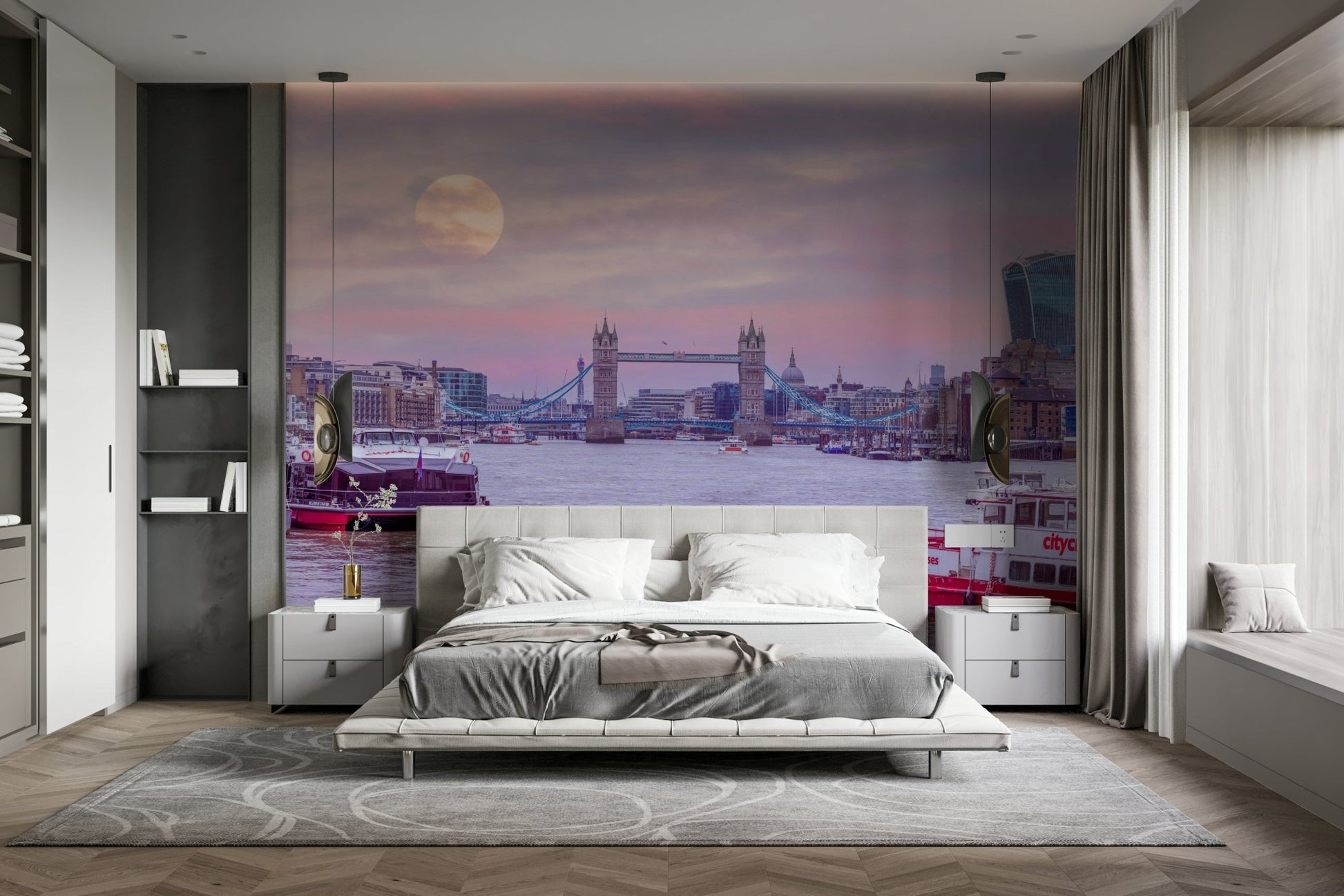 tower bridge and the shard at sunset

