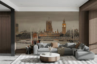 The mural has a modern, chic feel.

