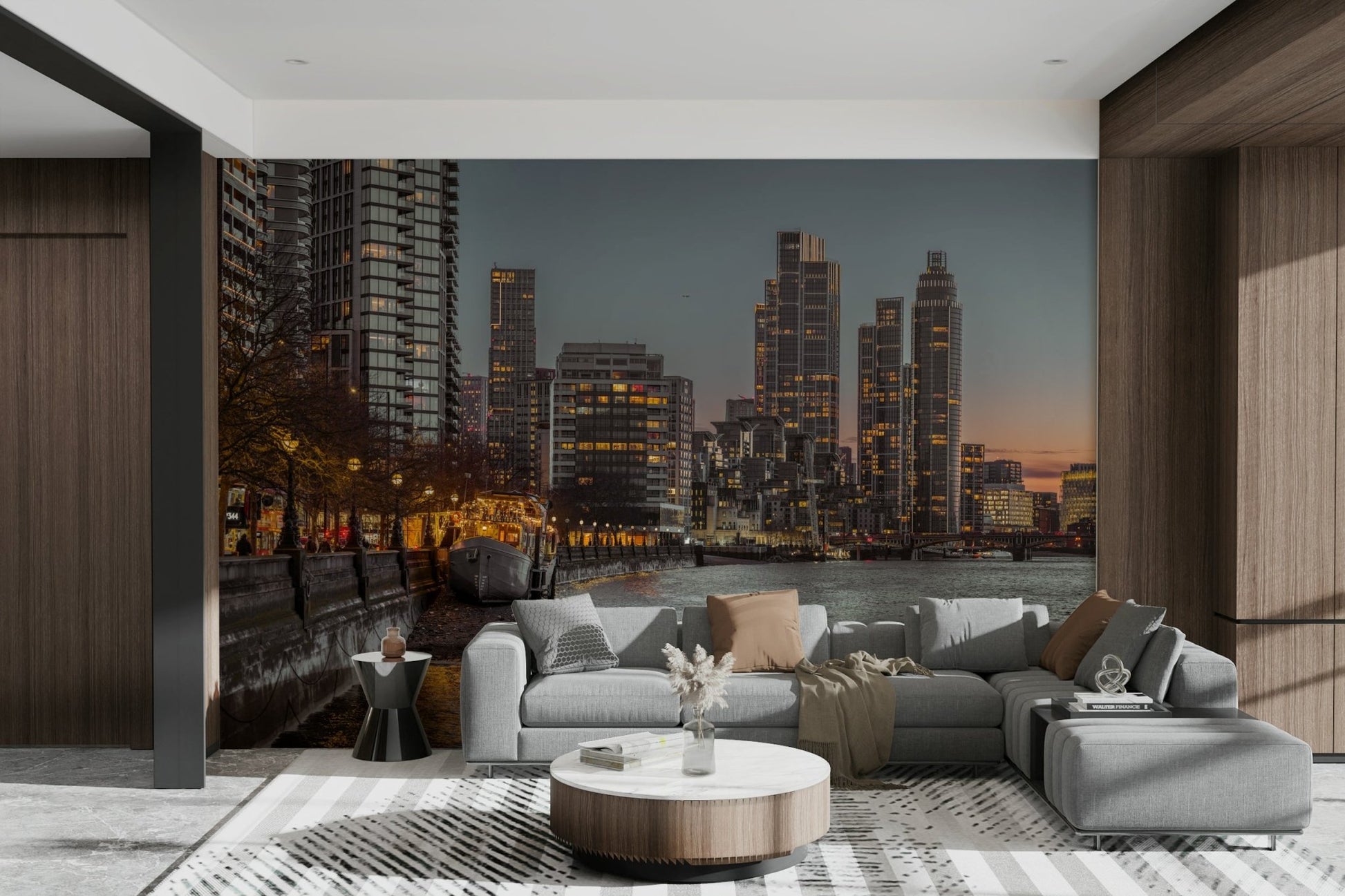 The sky displays deep blues, purples, and possibly hints of orange or pink from the fading light.
