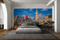 The wallpaper is perfect for an accent wall.

