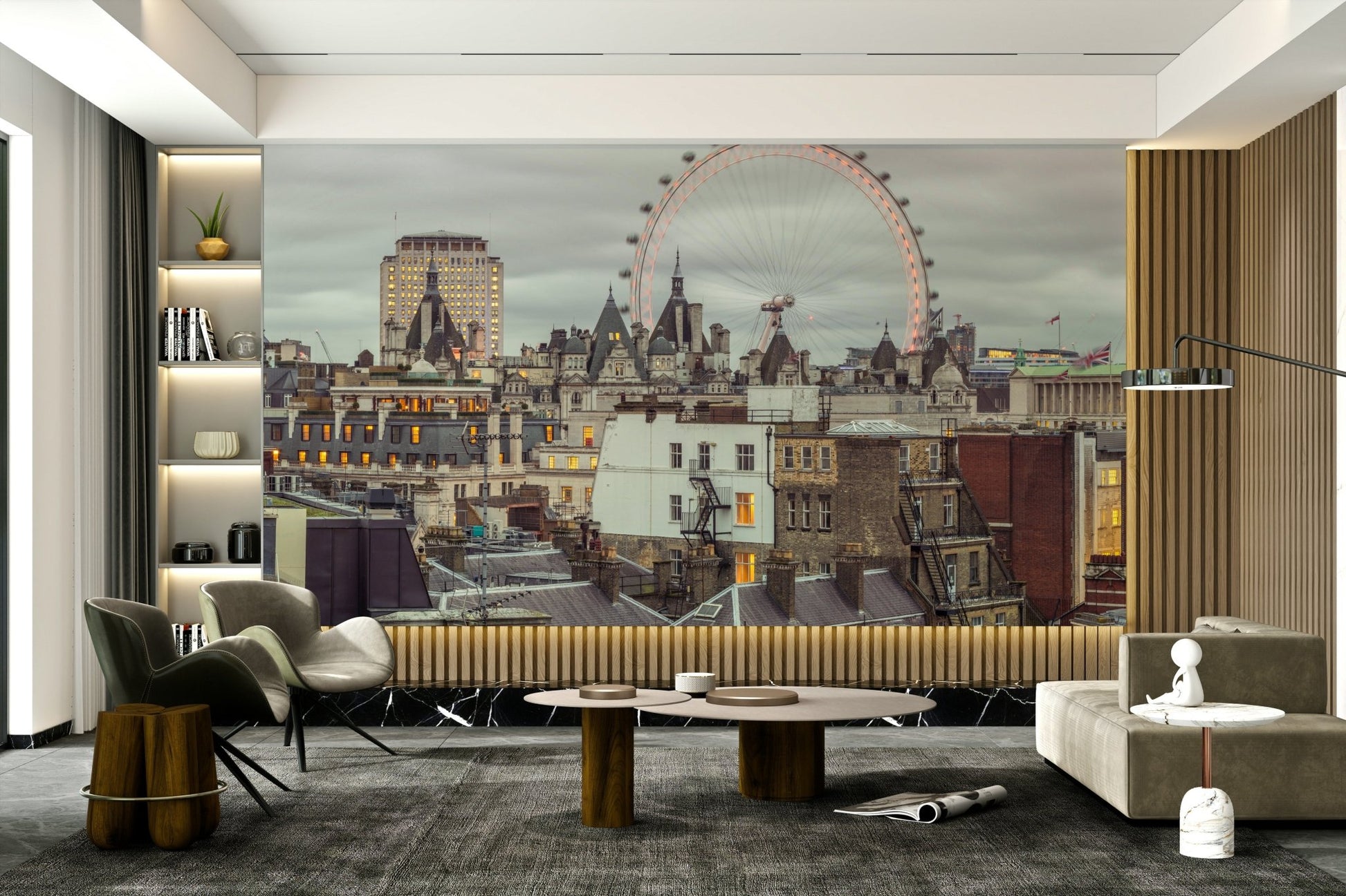 The room's lighting highlights the peaceful feel of the scene.

