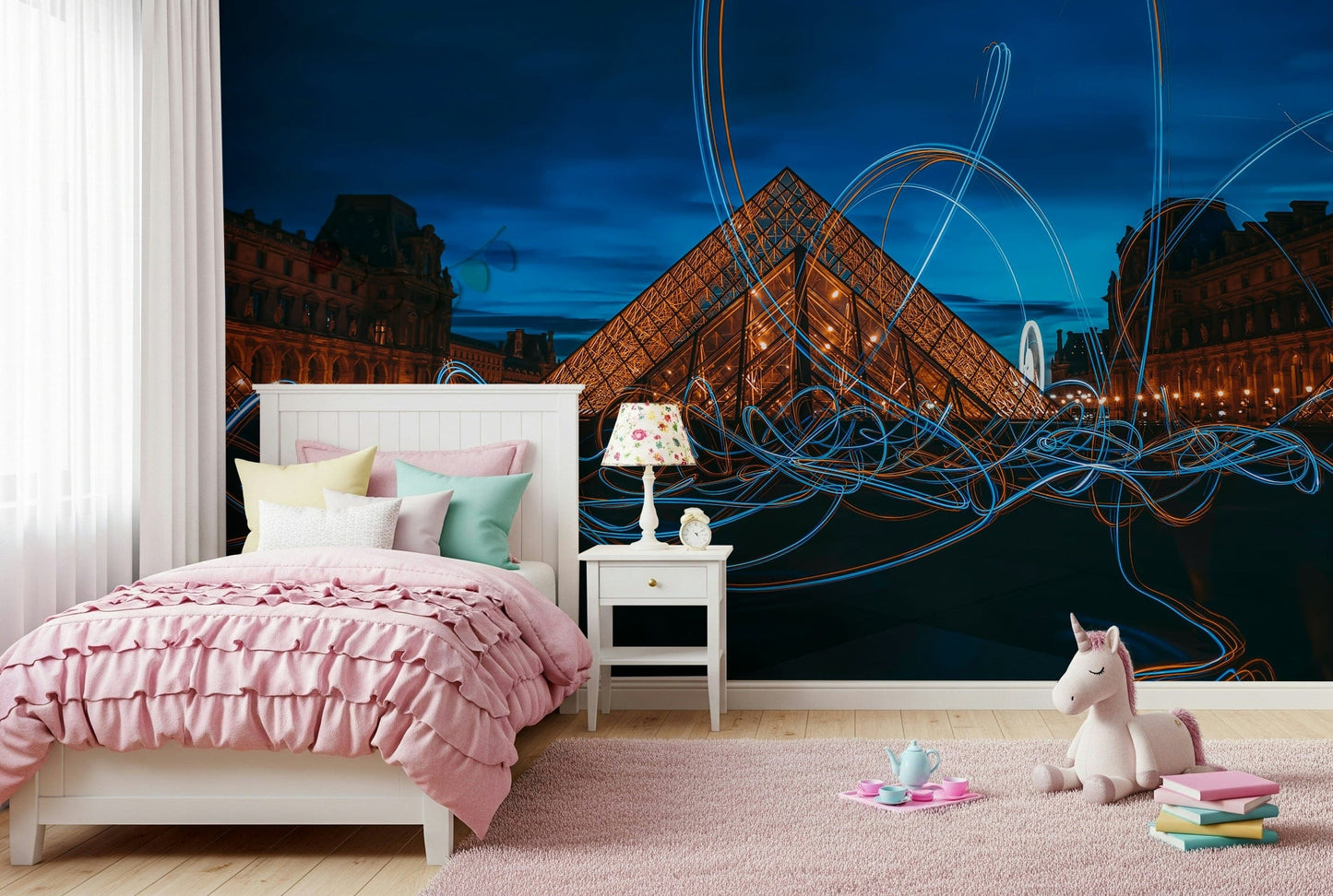 Illuminated Louvre Wall Mural -2302927