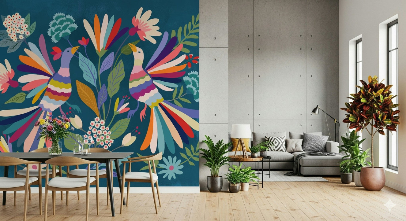 Love Birds Wall Mural