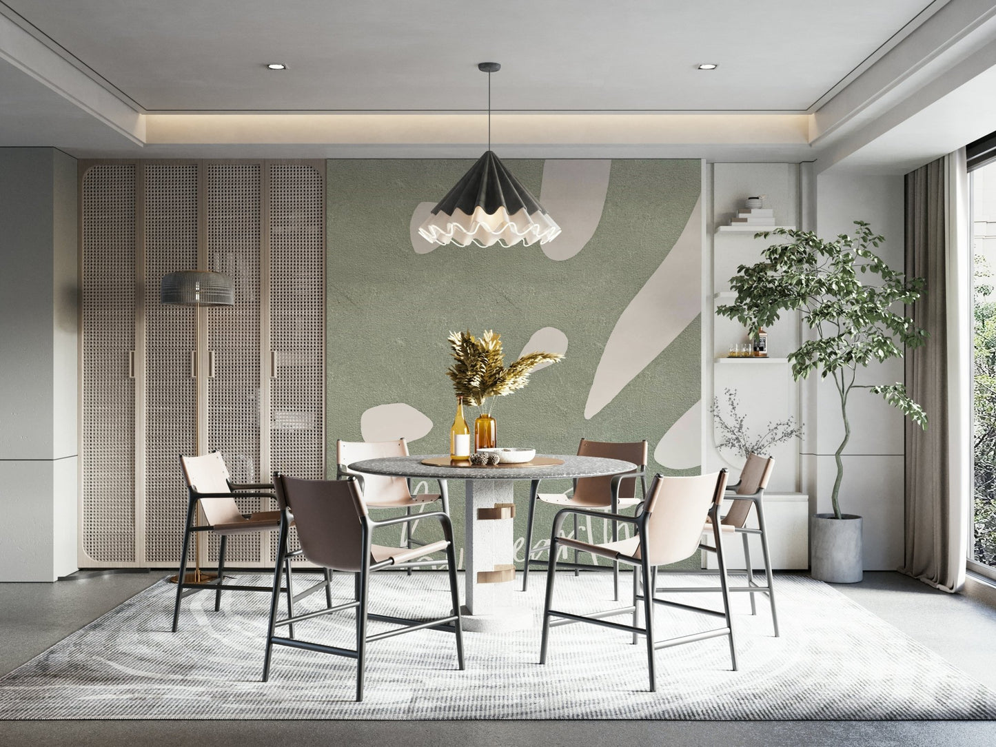 Peaceful nature-inspired Love Earth mural for walls

