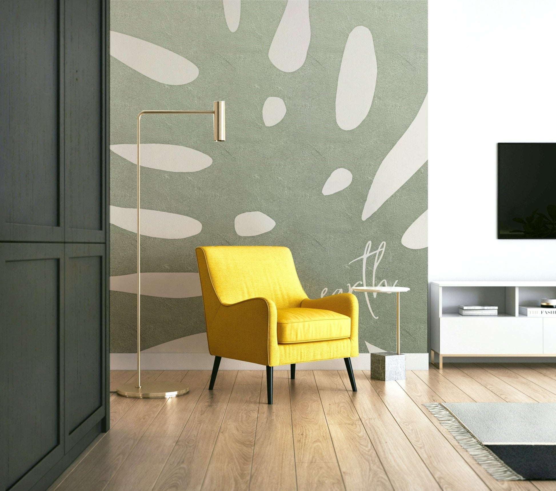 Earth-themed Love Earth mural for a refreshing room

