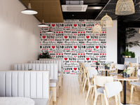Stylish love quotes mural for walls
