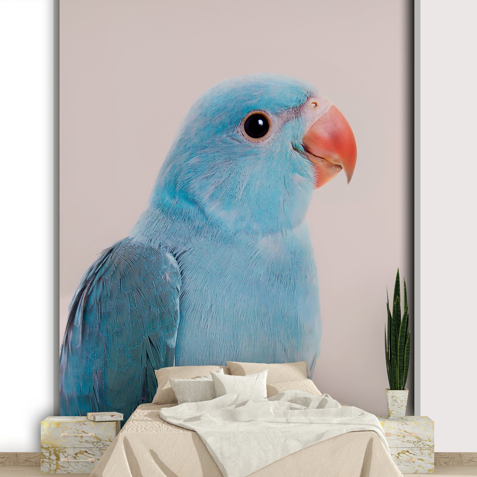 Gentle nature wallpaper featuring lovebirds

