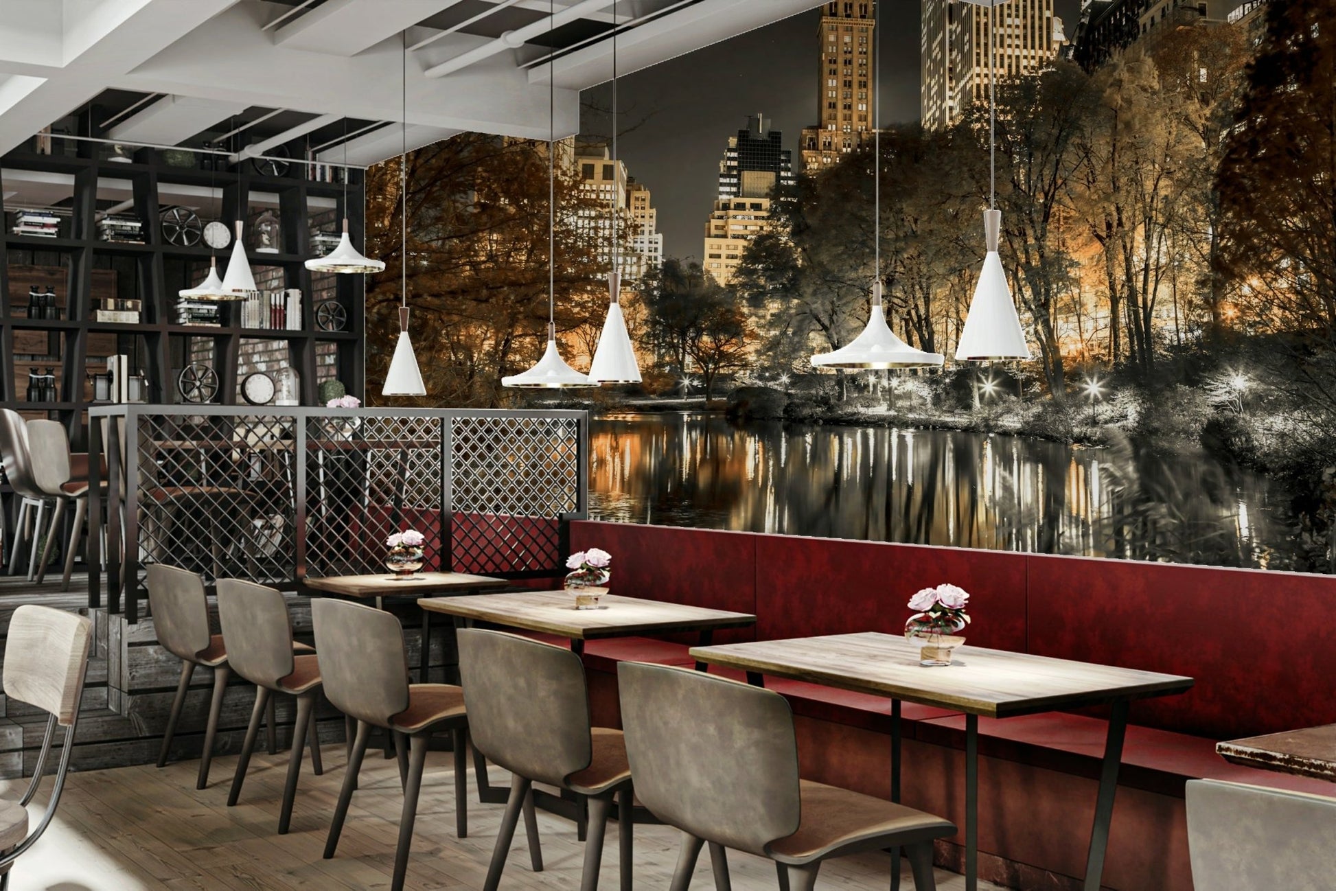 Mural wallpaper for walls creating a serene, calm ambiance

