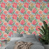 Kids room floral wall design

