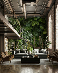 Various plants and foliage fill the entire frame from top to bottom.
