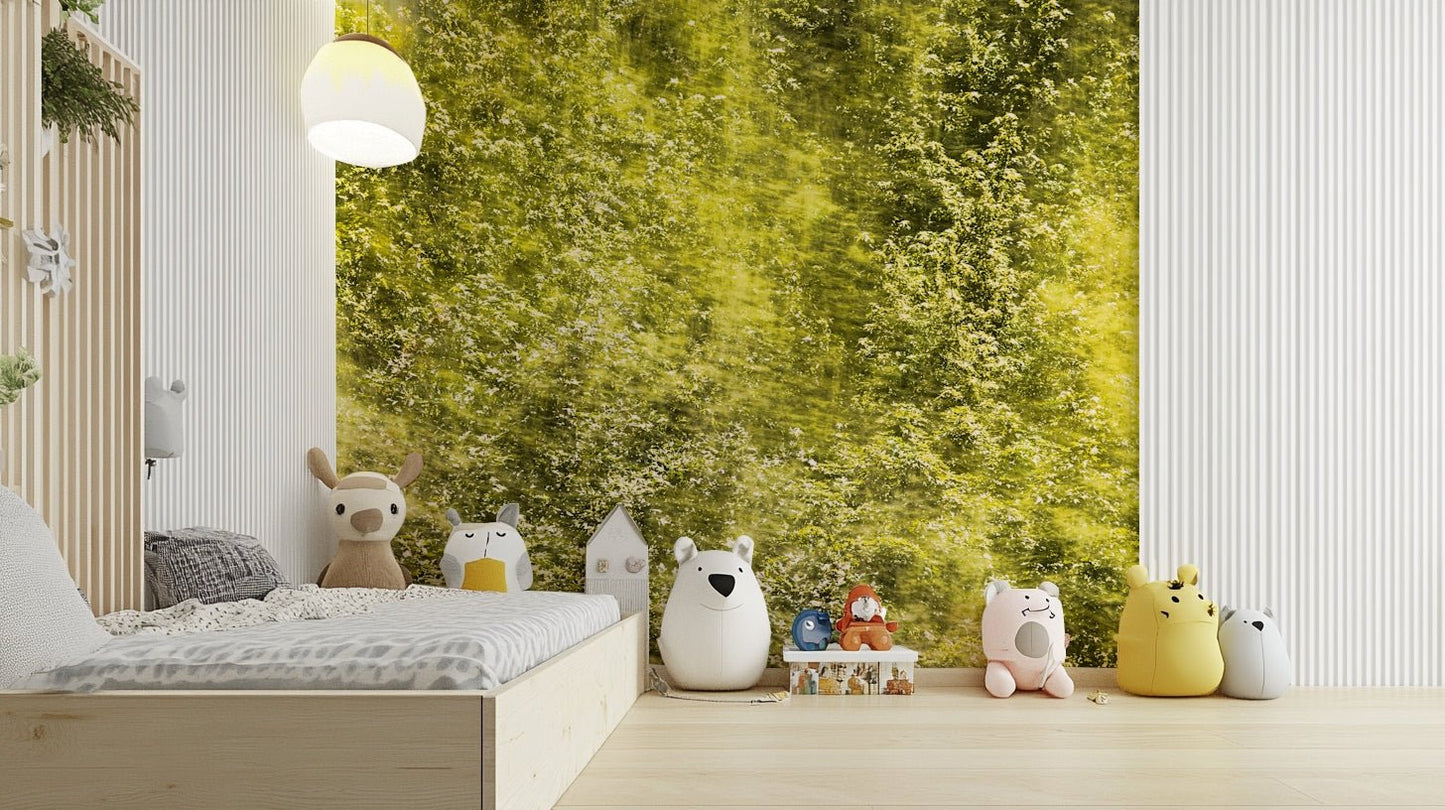 Soft textured green wallpaper
