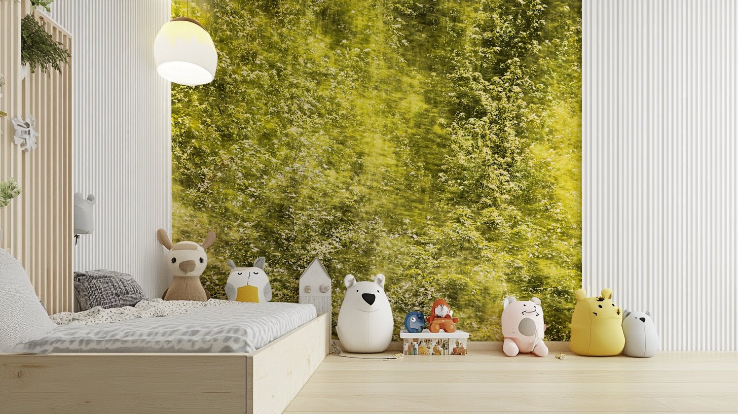 Soft textured green wallpaper
