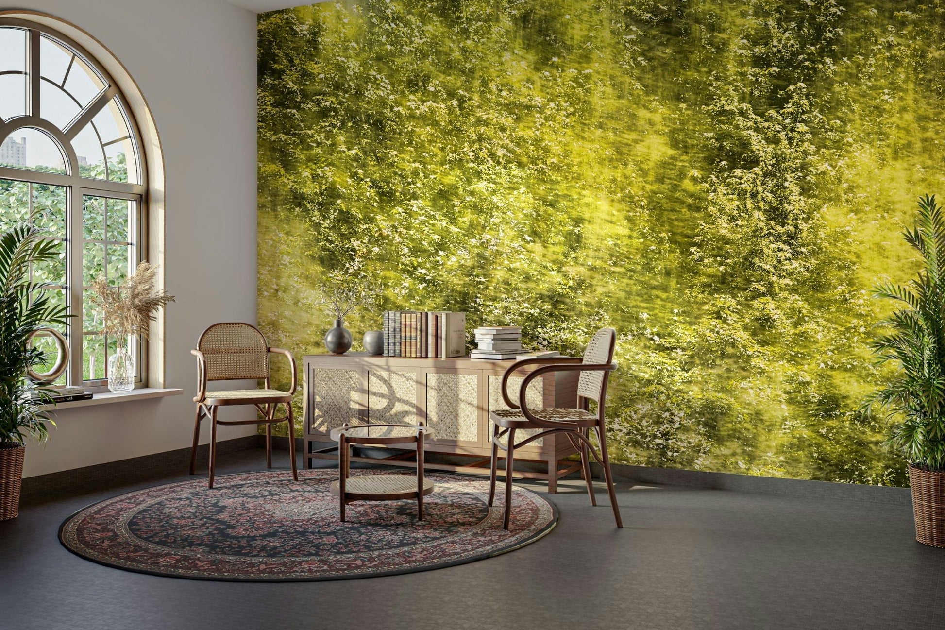 Calm forest tones wall mural
