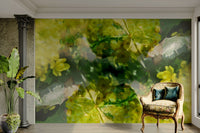 Natural green and yellow tones wallpaper
