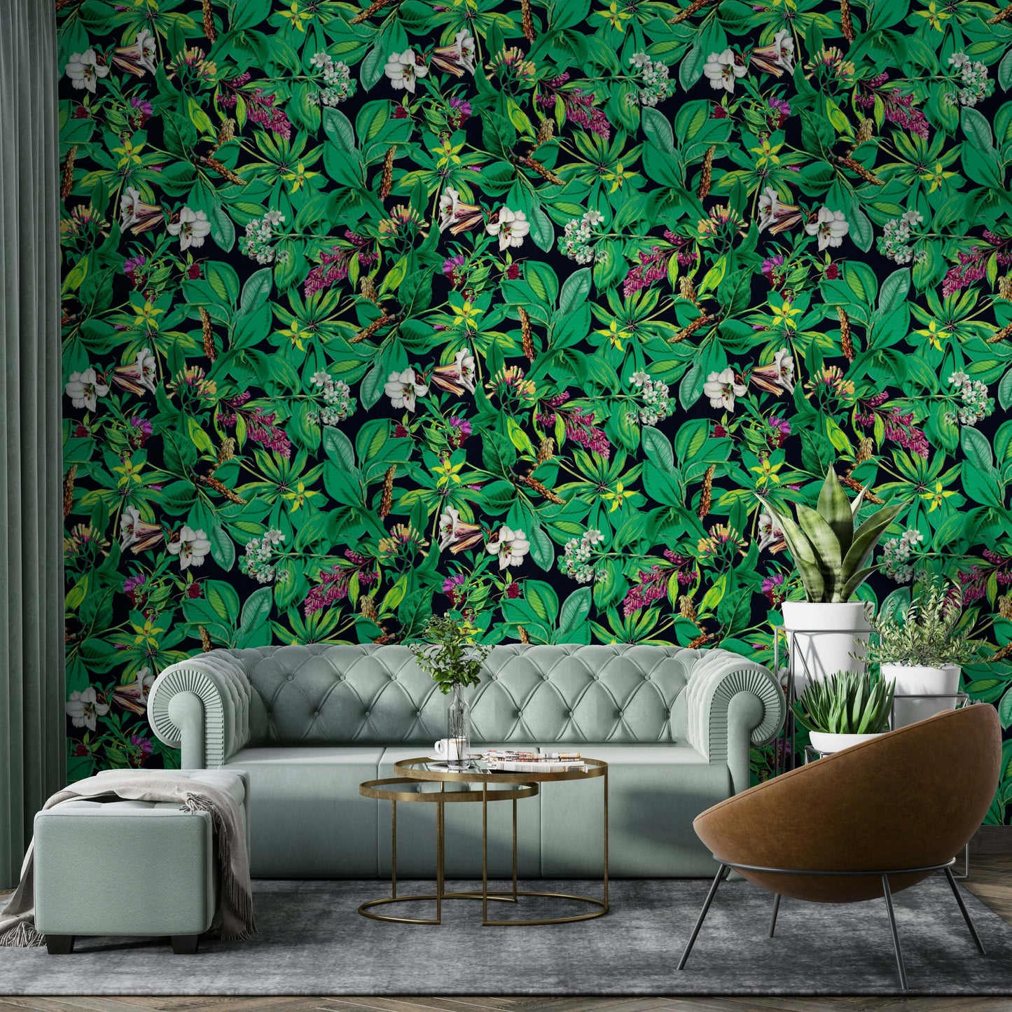 Green Garden lush wallpaper for walls

