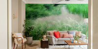 Green landscape wall mural
