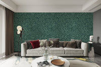 Emerald Matisse Foliage peel and stick wallpaper
