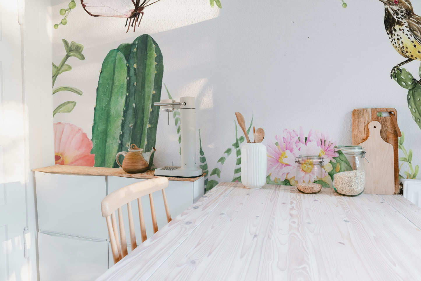 Nature-inspired Succulents Plants Wallpaper Mural
