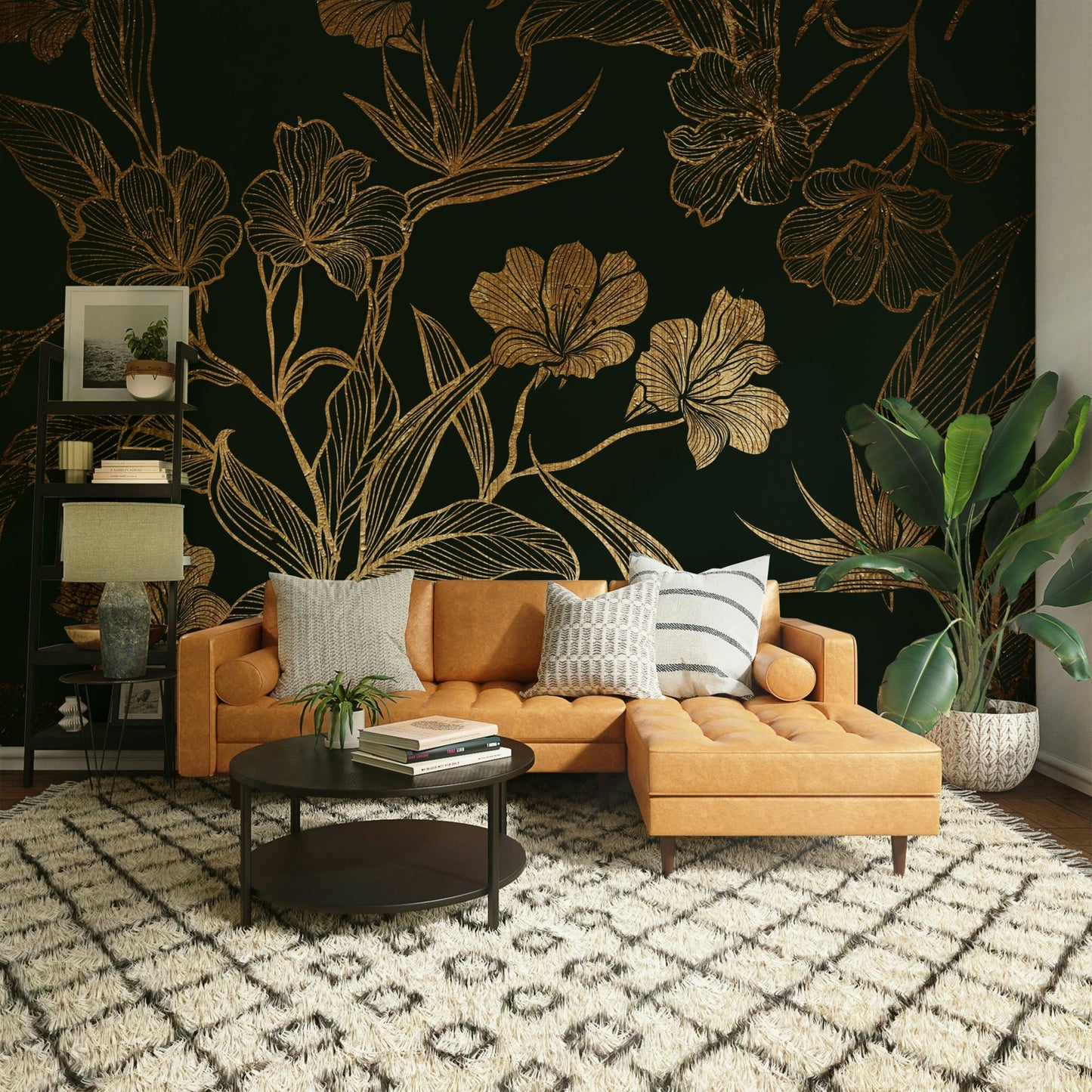 Classic French-inspired design on a wall.
