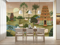 Nature wall mural Madhuban Moonlight with moonlit ambience and depth