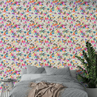 Nature-themed kids wallpaper with mountain scene

