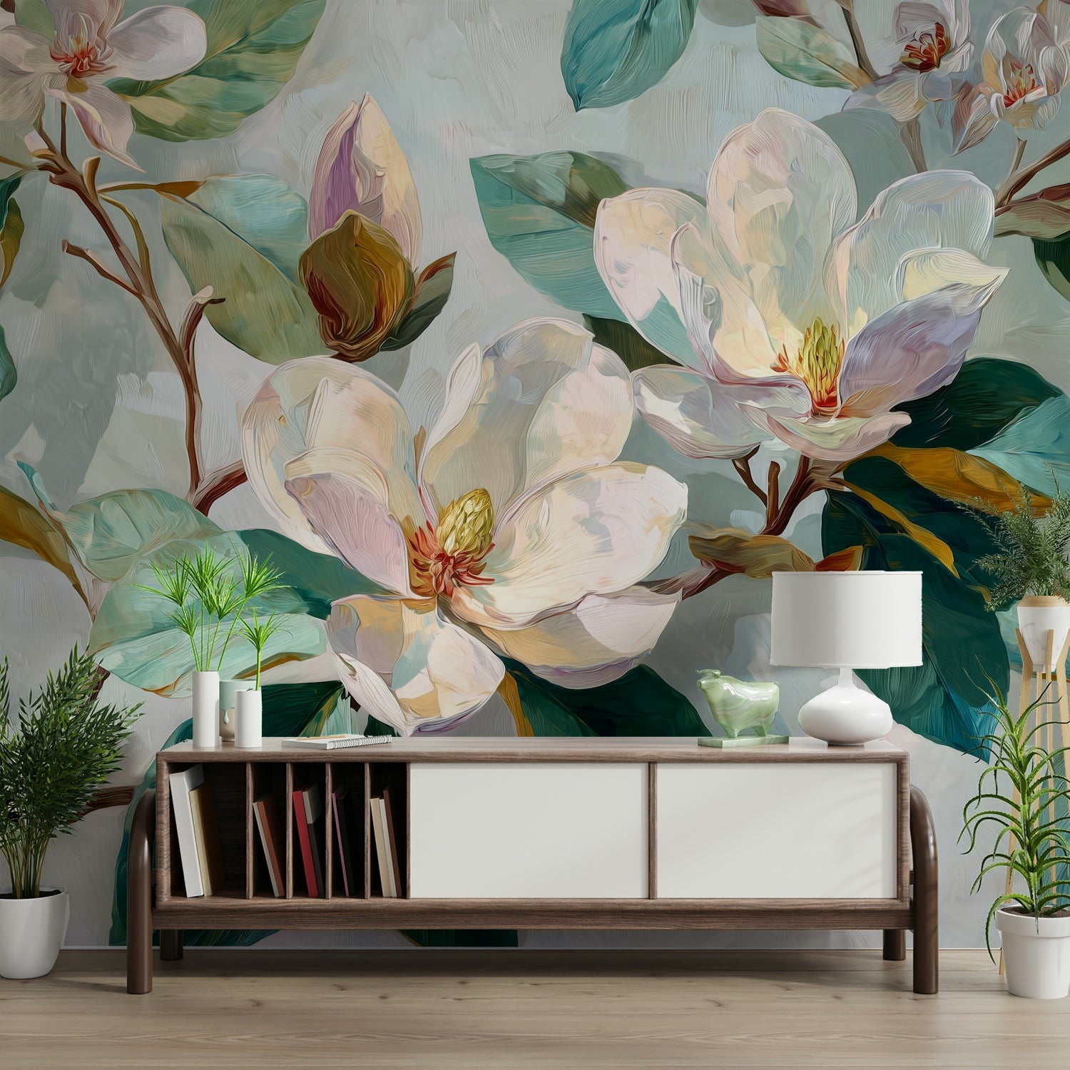 A close-up of the delicate flowers and soft colors.

