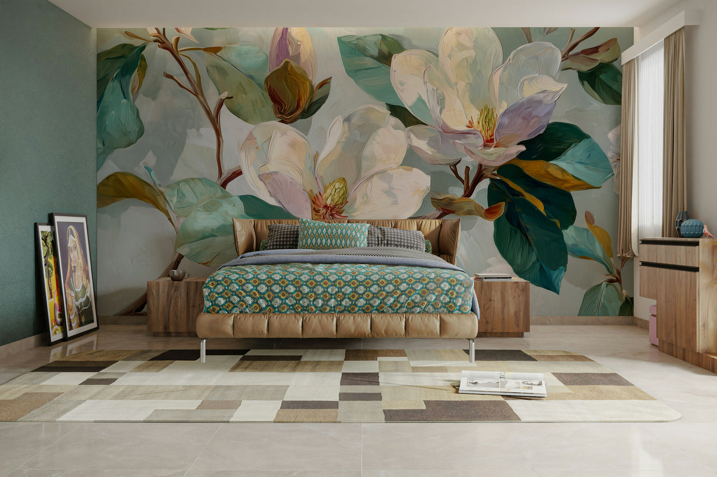 A seamless pattern for a bedroom or living room.

