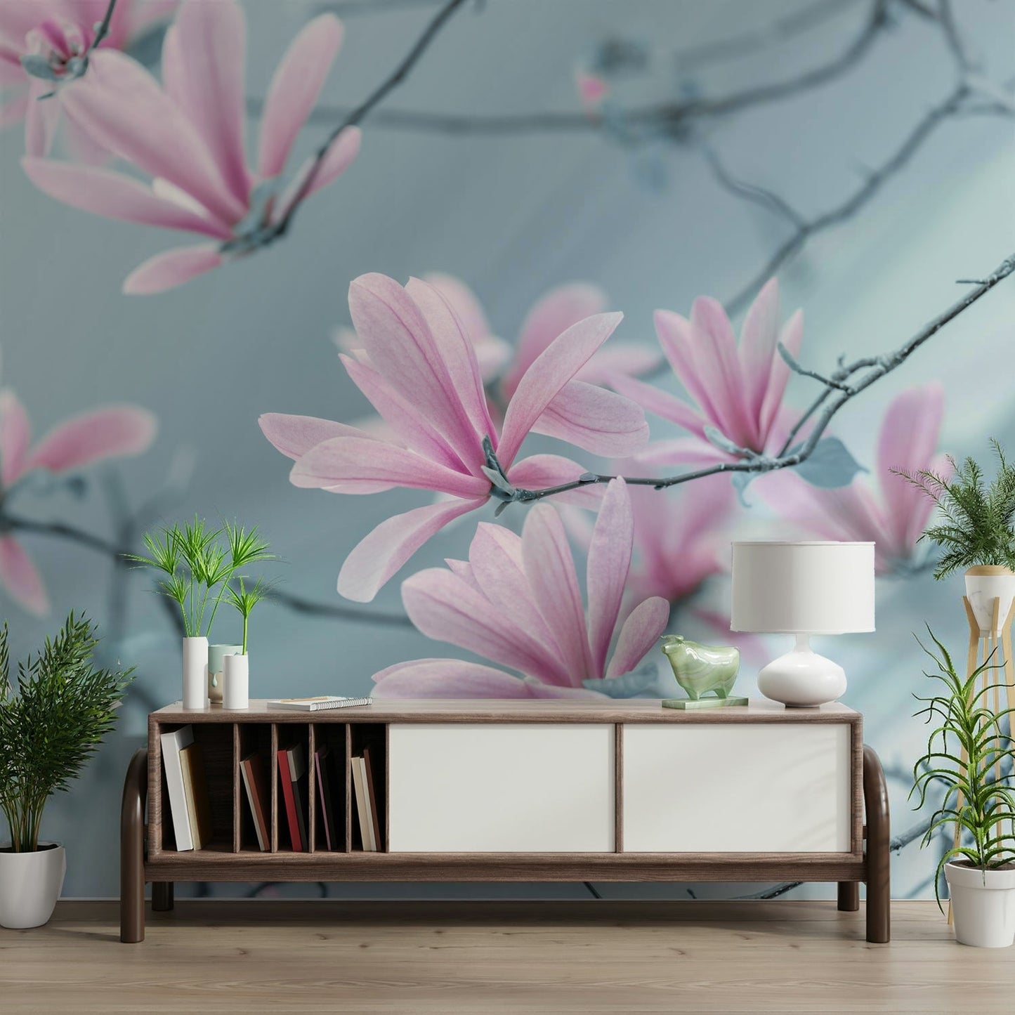 The colors are gentle and dreamy.

