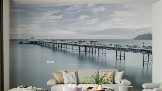 Wall mural of the majestic Llandudno Pier.

