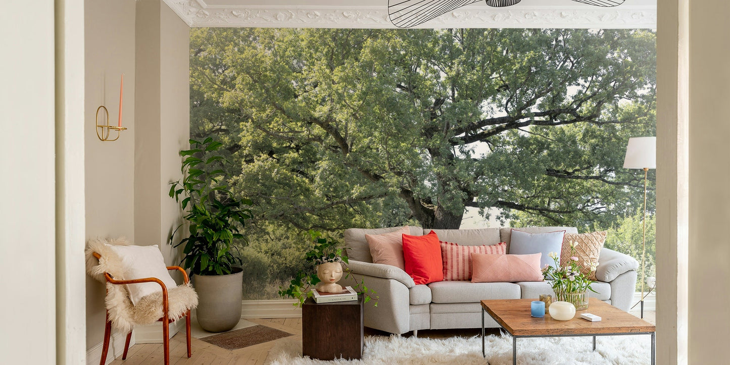 Quiet tree and leaves wallpaper
