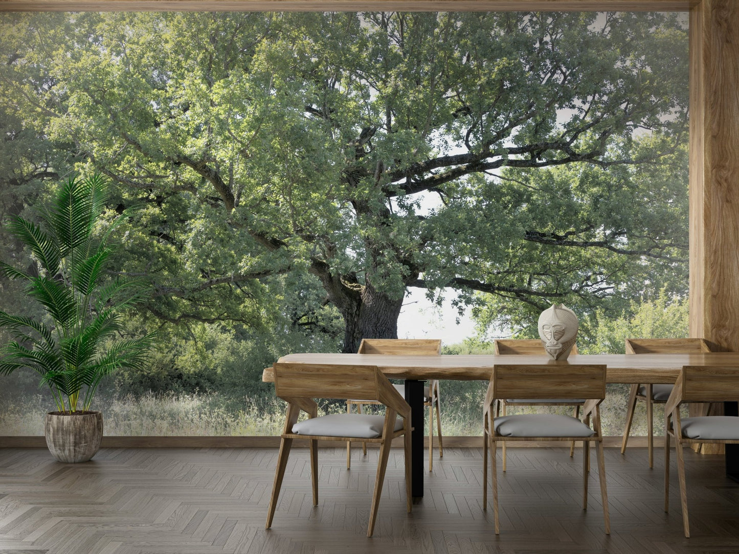Majestic oak tree mural wallpaper
