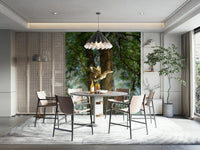 Peaceful leaf pattern mural wallpaper
