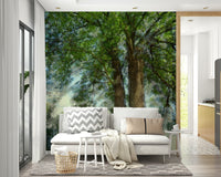 Organic tree canopy mural design
