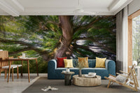 Rich detail forest wall mural
