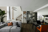 Detailed view of the bridge steelwork on a high-resolution wall mural.