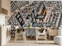 Crossroads of the world, exciting New York City atmosphere, stylish wall covering.