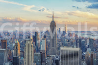 Radiant sky backdrop for Manhattan Dawn Hues wallpaper mural.
