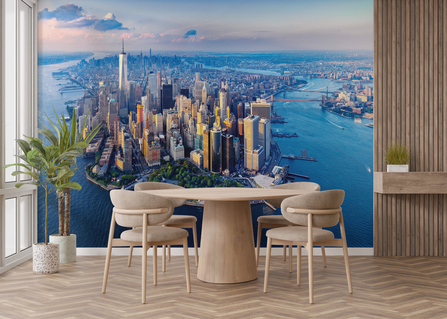 Manhattan Skyline Aerial View Wall Mural - Giffywalls