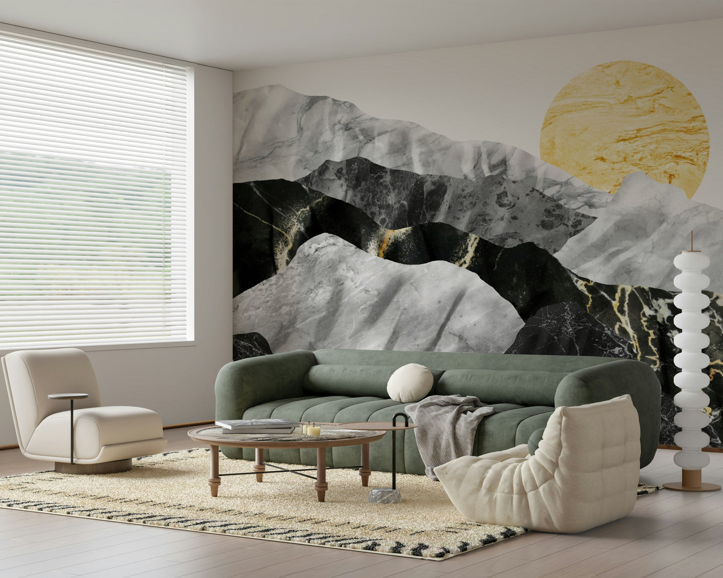 Marble Peaks Wall Mural -2583866