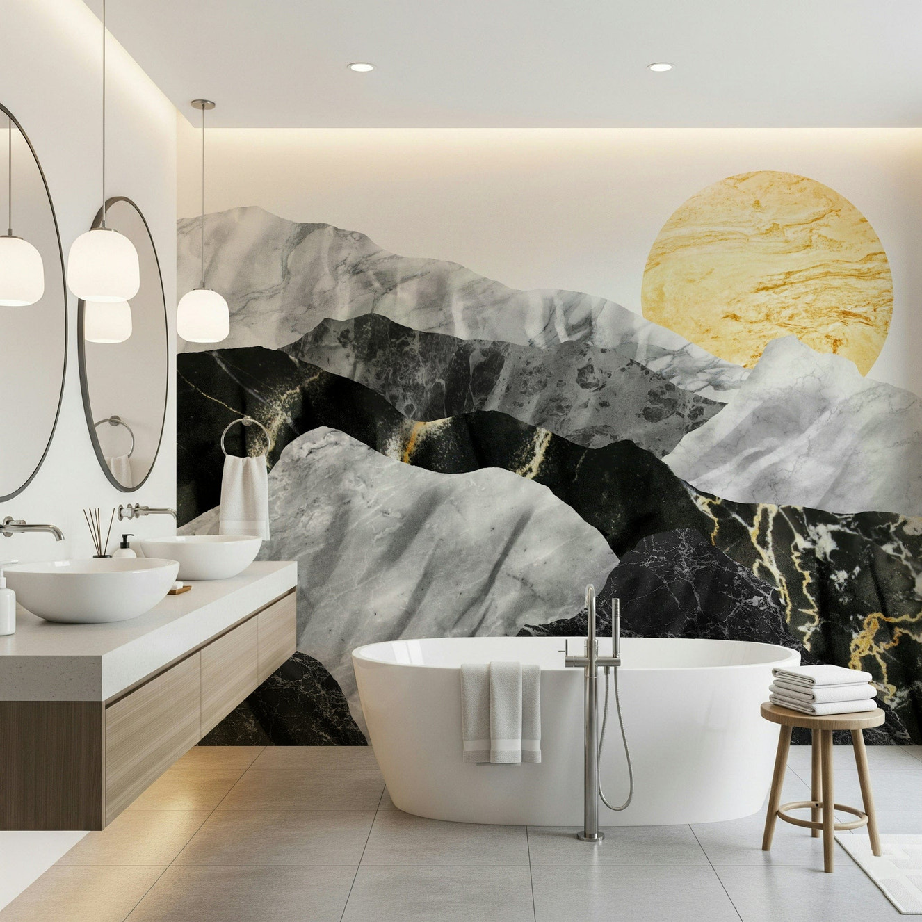 Marble Peaks Wall Mural -2583866