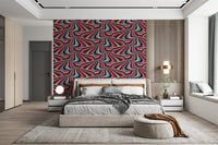 Colorful Retro Marble Swirl Wallpaper – Bold, playful wallpaper featuring flowing, swirling stripes in groovy retro colors.