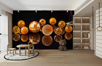 Modern decorative wall mural with marbles
