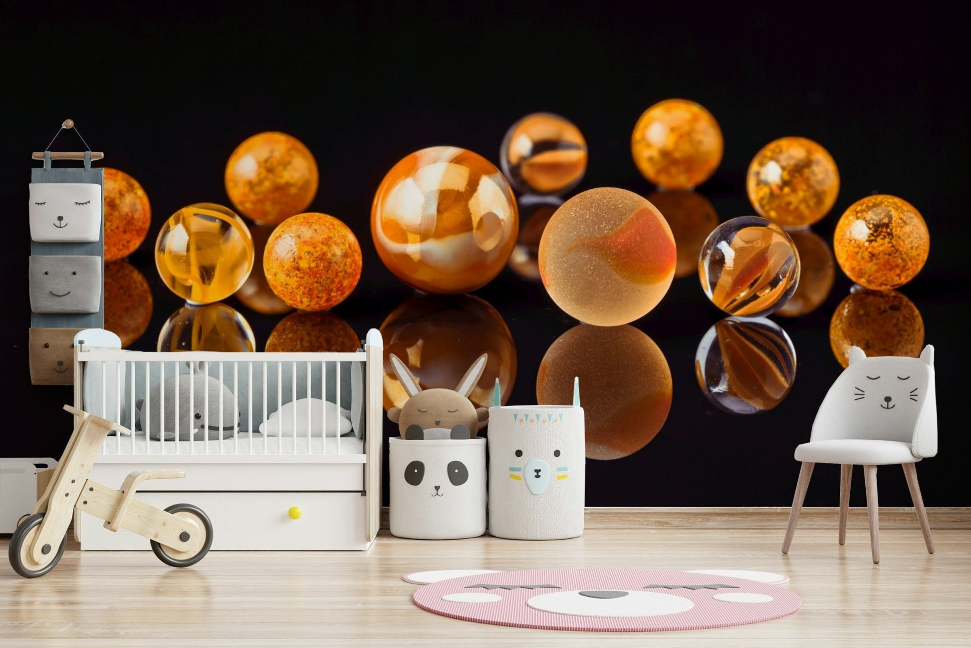 Multicolored marble wallpaper mural
