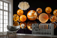 High-contrast marble pattern wallpaper
