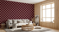 Maroon Lattice Wallpaper⁠
