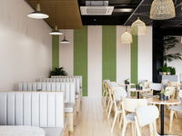 Bedroom green and ivory mural

